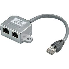 Goobay goobay RJ45 T-Adapter CAT5 + ISDN St->2xBu - 68909