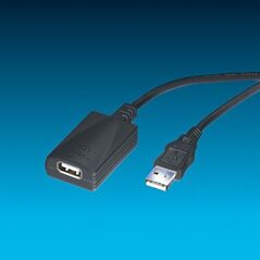 Kabel USB Roline USB-A - USB-A 2 m Czarny (12.04.1089)