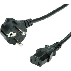 Kabel zasilający Roline Schuko-IEC C13, 3m, 10A, czarny (19.08.1030)