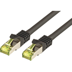Mcab Patchcord, S-FTP, Cat7, PIMF, LSZH, 0.25m, czarny (3712)
