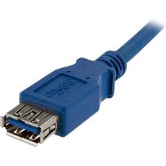 Kabel USB StarTech USB-A - USB-A 1 m Niebieski (USB3SEXT1M)