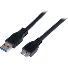 Kabel USB StarTech USB-A - micro-B 1 m Czarny (USB3CAUB1M)
