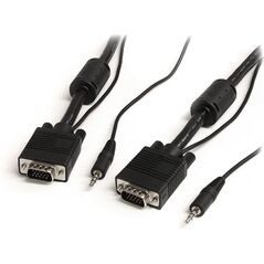 Kabel StarTech D-Sub (VGA) - D-Sub (VGA) + Jack 3.5mm 5m czarny (MXTHQMM5MA)