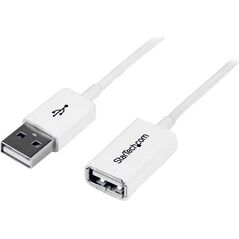 Kabel USB StarTech USB-A - USB-A 1 m Biały (USBEXTPAA1MW)