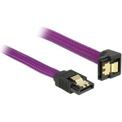 Delock SATA - SATA, 0.5m, Fioletowy (83696)