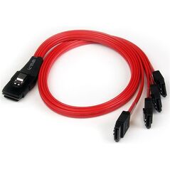 StarTech SFF 8087 - SATA x4, 0.5m, Czerwony (SAS8087S4R50)