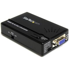 Adapter AV StarTech Composite Video - S-Video - D-Sub (VGA) czarny (VID2VGATV2)