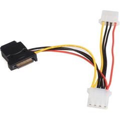 StarTech SATA 15-pin - Molex x3, 0.15m, Wielokolorowy (LP4SATAFM2L)