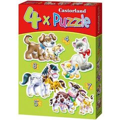 Castorland 8-20 EL. Zwierzęta z Dziećmi x4 - 04218