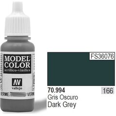 Vallejo Farba Nr166 Dark Grey Matt 17ml - 70994