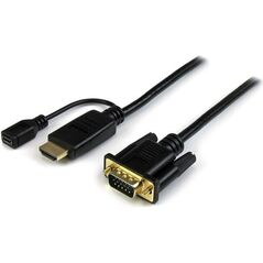 Kabel StarTech HDMI - D-Sub (VGA) + micro USB 2m czarny (HD2VGAMM6)