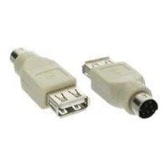 Adapter USB USB - PS/2 Biały  (---)