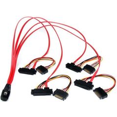 StarTech SFF 8482 - SFF 8087, 0.5m, Czerwony (SAS808782P50)