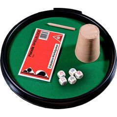 Piatnik PIATNIK KOŚCI POKEROWE TACKA, KUBEK SKÓR - 296758