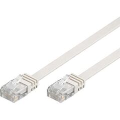 Patchcord, U/UTP, Cat6, Płaski, 7m, biały