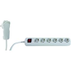 Listwa zasilająca REV 6 gniazd 2 m biała (0012626114)