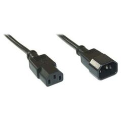 Kabel zasilający InLine IEC C13 M/F, Czarny, 3m (16632B)