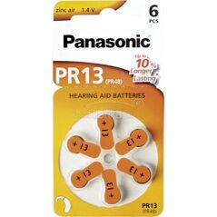 Panasonic Bateria do aparatów słuchowych PR48 300mAh 6 szt.
