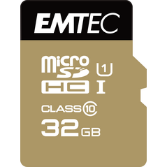 Karta Emtec Elite Gold MicroSDHC 32 GB Class 10 UHS-I/U1  (ECMSDM32GHC10GP)