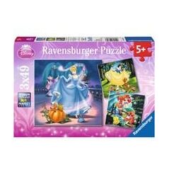 Ravensburger Puzzle 3x49 - Księżniczki Disneya (093397)