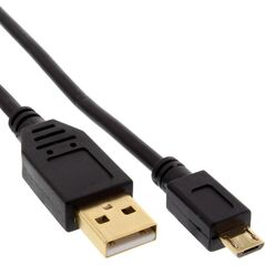 Kabel USB InLine USB-A - microUSB 3 m Czarny (31730P)