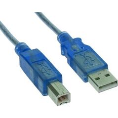 Kabel USB InLine USB-A - USB-B 3 m Niebieski (34535B)