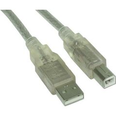 Kabel USB InLine USB-A - USB-B 3 m Przezroczysty (34535T)