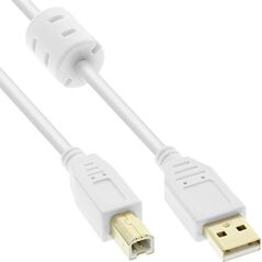 Kabel USB InLine USB-A - USB-B 3 m Biały (34535W)