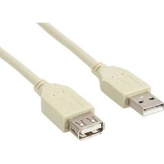 Kabel USB InLine USB-A - USB-A 3 m Szary (34603L)