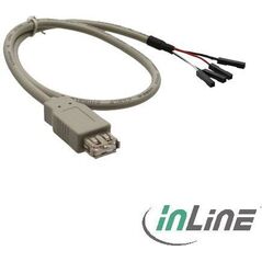 InLine USB zew. - USB wew., 0.4m, Szary (33440L)