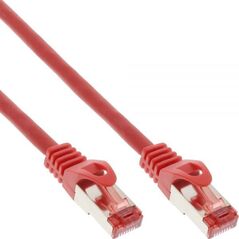 InLine Patchcord S/FTP, PiMF, Cat.6, 250MHz, PVC, CCA, czerwony 0.3m (76133R)