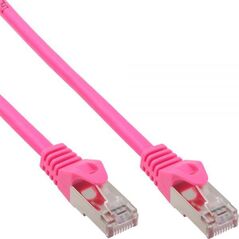 InLine Patchcord SF/UTP Cat.5e, różowy 0.3m (72533M)