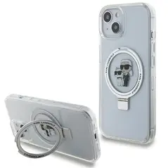 Karl Lagerfeld case for iPhone 15 6,1&quot; KLHMP15SHMRSKCH white HC MAGSAFE RINGSTAND KC 3666339168872