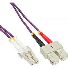 InLine Patchcord światłowodowy LC/SC, 50/125µm, OM4 1m (88641P)