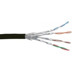 InLine Patchcord sieciowy S/FTP, PiMF, Cat.6, czarny, AWG27, PVC, CU, 100m (76499S)