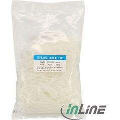 Organizer InLine Opaska zaciskowa Biały 1000 sztuk  (59963X)