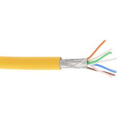 InLine Kabel instalacyjny S/FTP, PiMF, Cat.6A, halogen free, 500MHz, żółty 100m (76899Y)