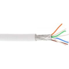 InLine Kabel instalacyjny S/FTP, PiMF, Cat.6A, halogen free, 500MHz, biały 100m (76899W)
