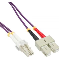 InLine Patchcord światłowodowy LC/SC, 50/125µm, OM4 0.5m (88644P)