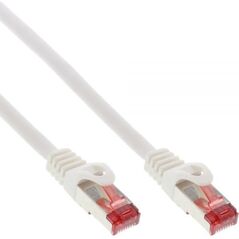 Intos Patchcord S/FTP, PiMF, Cat.6, 250MHz, halogen free, biały 0.25m (76922W)
