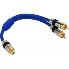 Kabel Intos RCA (Cinch) - RCA (Cinch) x2 0.2m niebieski (89927P)