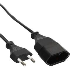 InLine Euro Typ C Plug Power przedłużacz męski - żeński (16683S)