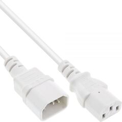 Kabel zasilający InLine 3pin IEC M/F 1m (16631W)