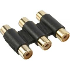 Adapter AV InLine RCA (Cinch) x3 - RCA (Cinch) x3 czarny (99319)