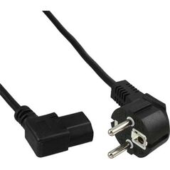 Kabel zasilający InLine Typ F kątowy - IEC connector lewy kątowy (16752L)