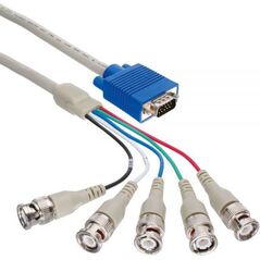 Kabel InLine D-Sub (VGA) - BNC x5 5m szary (17555)
