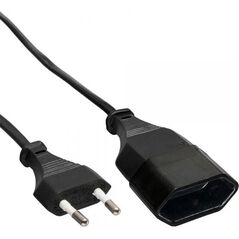 InLine Euro Typ C Plug Power przedłużacz męski - żeński (16685S)