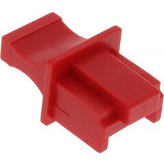 InLine Osłona przeciwkurzowa do gniazda RJ45 czerwona 100szt. (59942K)