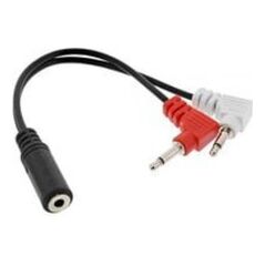 Kabel InLine Jack 3.5mm - Jack 3.5mm x2 0.15m czarny (99313I)