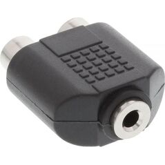 Adapter AV InLine Jack 3.5mm - RCA (Cinch) x2 czarny (99338)